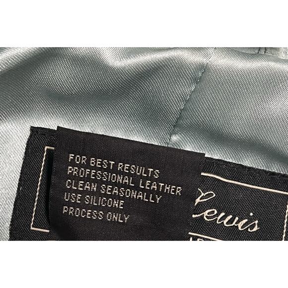 Terry Lewis Women's Suede Jacket Button Pockets Powder Blue Size Medium - Picture 13 of 15